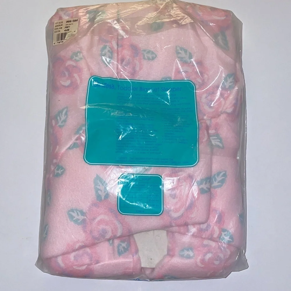 Carter's Pink Floral Toddler Blanket Sleeper Size 4 - Picture 2 of 4